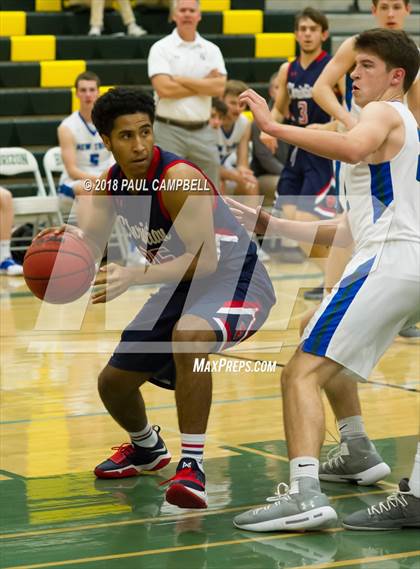 Thumbnail 3 in New Trier vs Scottsdale Christian Academy (Horizon Holiday Hoops Tournament) photogallery.