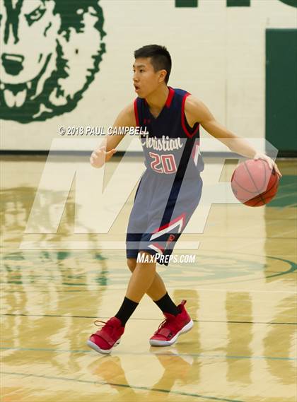 Thumbnail 1 in New Trier vs Scottsdale Christian Academy (Horizon Holiday Hoops Tournament) photogallery.