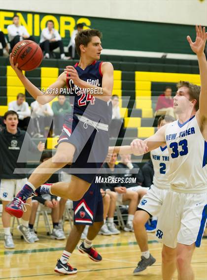 Thumbnail 3 in New Trier vs Scottsdale Christian Academy (Horizon Holiday Hoops Tournament) photogallery.