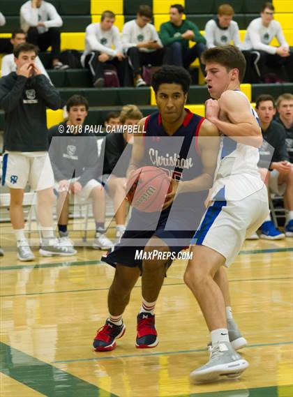 Thumbnail 1 in New Trier vs Scottsdale Christian Academy (Horizon Holiday Hoops Tournament) photogallery.