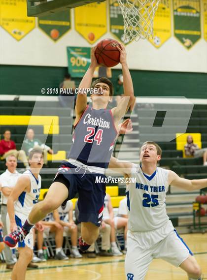 Thumbnail 3 in New Trier vs Scottsdale Christian Academy (Horizon Holiday Hoops Tournament) photogallery.