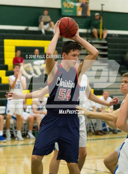 Thumbnail 1 in New Trier vs Scottsdale Christian Academy (Horizon Holiday Hoops Tournament) photogallery.