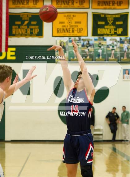 Thumbnail 2 in New Trier vs Scottsdale Christian Academy (Horizon Holiday Hoops Tournament) photogallery.