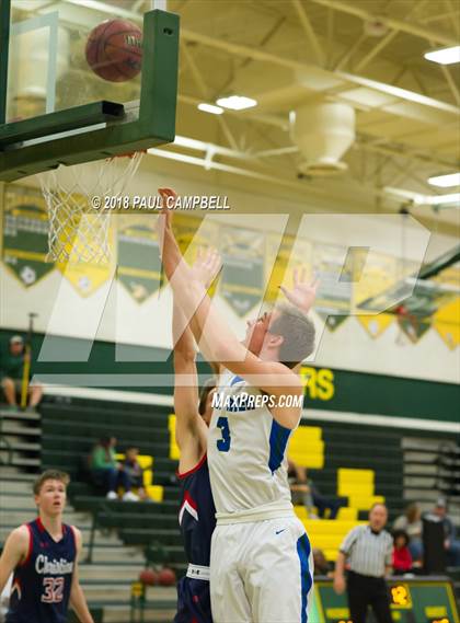 Thumbnail 3 in New Trier vs Scottsdale Christian Academy (Horizon Holiday Hoops Tournament) photogallery.