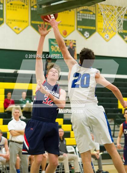 Thumbnail 1 in New Trier vs Scottsdale Christian Academy (Horizon Holiday Hoops Tournament) photogallery.