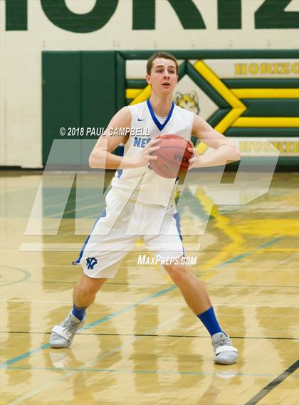 Thumbnail 3 in New Trier vs Scottsdale Christian Academy (Horizon Holiday Hoops Tournament) photogallery.