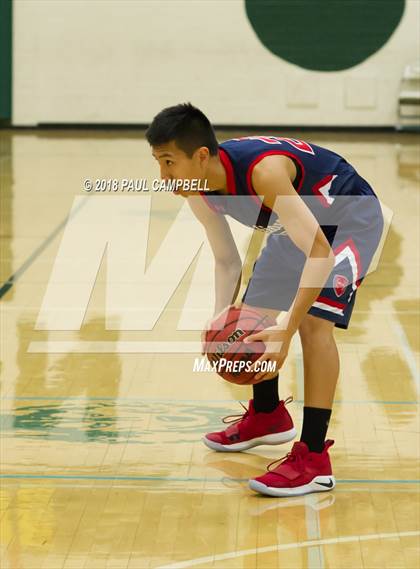 Thumbnail 2 in New Trier vs Scottsdale Christian Academy (Horizon Holiday Hoops Tournament) photogallery.