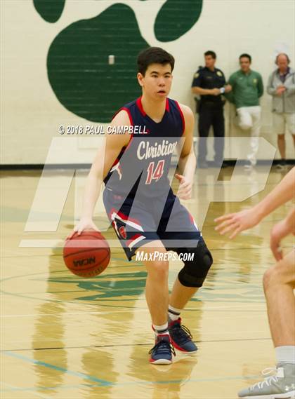 Thumbnail 1 in New Trier vs Scottsdale Christian Academy (Horizon Holiday Hoops Tournament) photogallery.