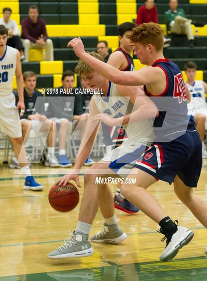 Thumbnail 1 in New Trier vs Scottsdale Christian Academy (Horizon Holiday Hoops Tournament) photogallery.