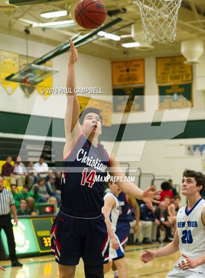 Thumbnail 2 in New Trier vs Scottsdale Christian Academy (Horizon Holiday Hoops Tournament) photogallery.