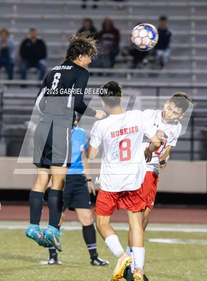 Thumbnail 1 in Juarez-Lincoln @ Cedar Park (Uil Region IV 5A D2 Soccer Semifinals) photogallery.
