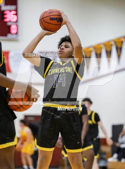 Thumbnail 2 in Lincoln vs. Cornerstone Christian (Stonebarger Tournament) photogallery.
