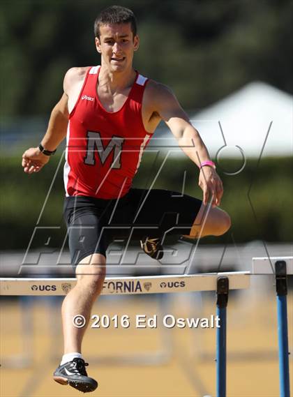 Thumbnail 2 in CIF NCS Masters Track and Field Championships (Boys 300 Meter Hurdles) photogallery.