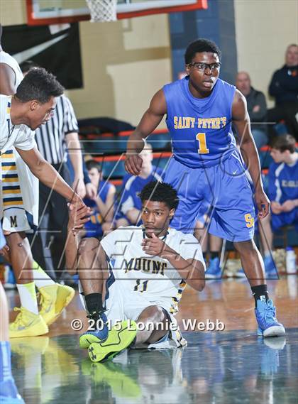 Thumbnail 3 in Mt. St. Michael Academy vs St. Peter's (CHSAA AA Quarterfinal) photogallery.