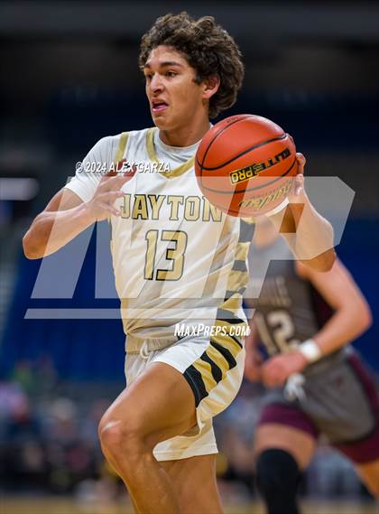 Thumbnail 2 in Jayton vs Fayetteville (UIL 1A Basketball Semifinal) photogallery.