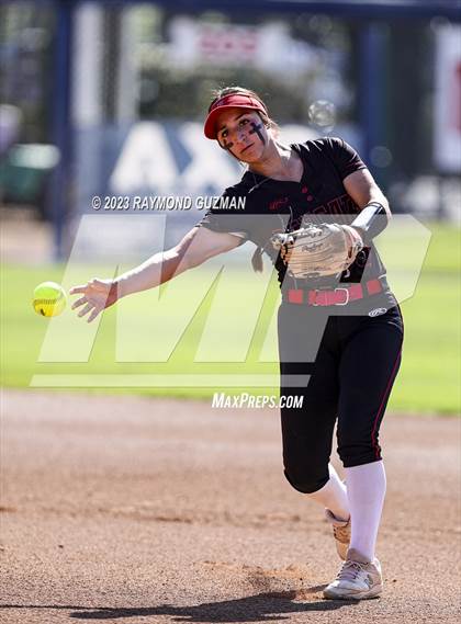 Thumbnail 2 in Reedley @ Fowler (CIF CS Softball Championships-Division 3) photogallery.