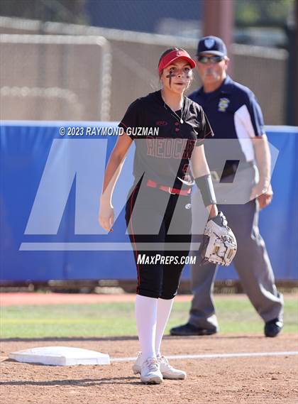 Thumbnail 3 in Reedley @ Fowler (CIF CS Softball Championships-Division 3) photogallery.