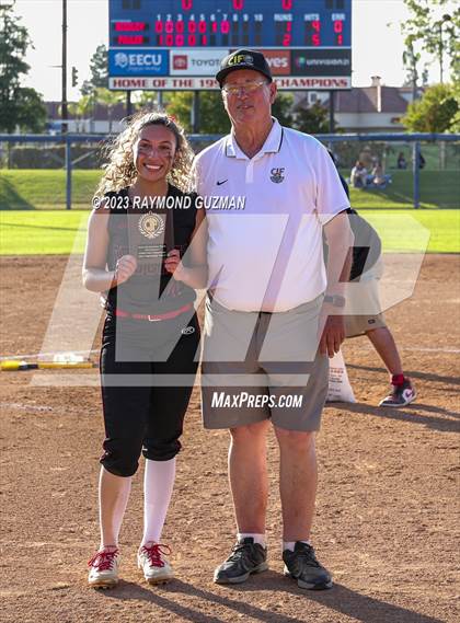 Thumbnail 3 in Reedley @ Fowler (CIF CS Softball Championships-Division 3) photogallery.