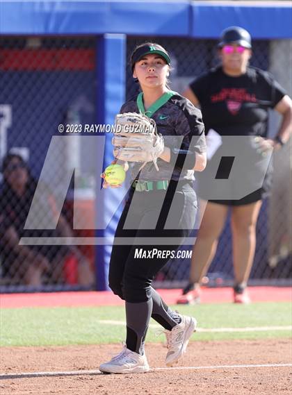 Thumbnail 3 in Reedley @ Fowler (CIF CS Softball Championships-Division 3) photogallery.