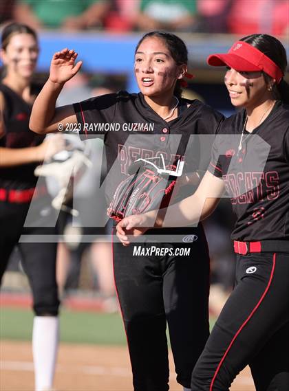 Thumbnail 2 in Reedley @ Fowler (CIF CS Softball Championships-Division 3) photogallery.
