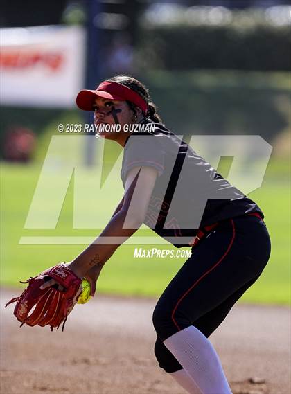 Thumbnail 3 in Reedley @ Fowler (CIF CS Softball Championships-Division 3) photogallery.