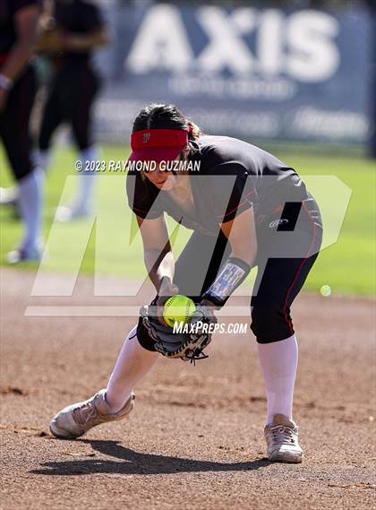 Thumbnail 2 in Reedley @ Fowler (CIF CS Softball Championships-Division 3) photogallery.