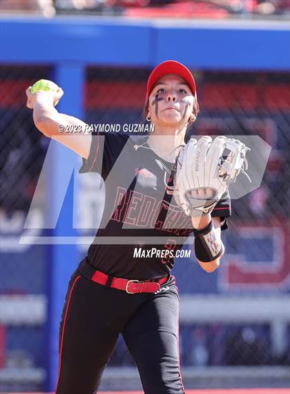 Thumbnail 3 in Reedley @ Fowler (CIF CS Softball Championships-Division 3) photogallery.