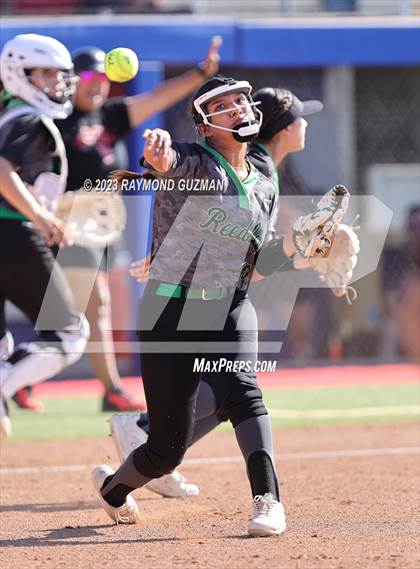 Thumbnail 3 in Reedley @ Fowler (CIF CS Softball Championships-Division 3) photogallery.