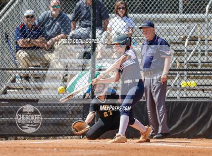 Thumbnail 1 in Sequoyah vs Haralson County (GHSA Slowpitch Elimination) photogallery.