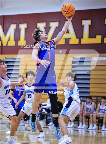 Thumbnail 3 in Westlake vs Crescenta Valley (Annual Bob Hawking Simi Valley Tip-Off Classic) photogallery.