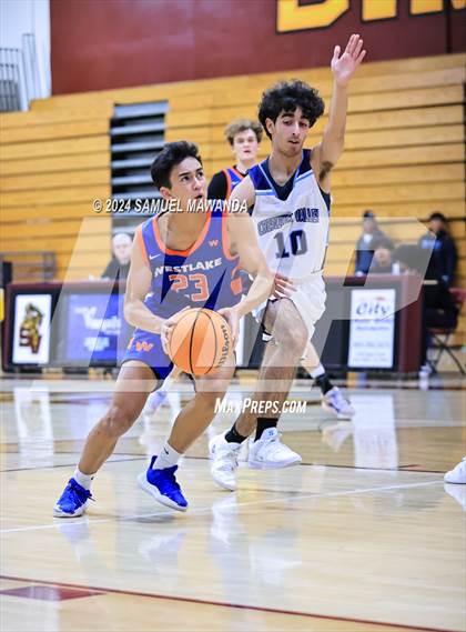 Thumbnail 2 in Westlake vs Crescenta Valley (Annual Bob Hawking Simi Valley Tip-Off Classic) photogallery.