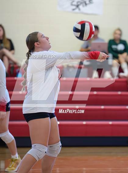 Thumbnail 1 in Eastland vs Rising Star (Eastland Volleyball Showdown 2025) photogallery.
