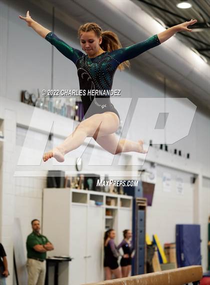Thumbnail 3 in Texas High School Gymnastics Coaches Association Region II Championship (Balance Beam) photogallery.