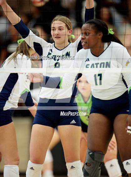 Thumbnail 3 in V.R. Eaton vs Lake Ridge(UIL 6A Volleyball Bi-district) photogallery.