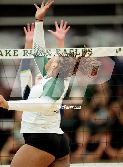 Thumbnail 1 in V.R. Eaton vs Lake Ridge(UIL 6A Volleyball Bi-district) photogallery.