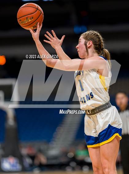 Thumbnail 1 in Lipan vs Gruver (UIL 3A Basketball State final) photogallery.