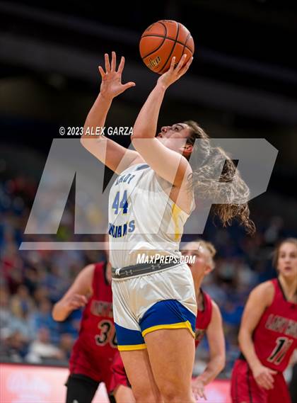 Thumbnail 2 in Lipan vs Gruver (UIL 3A Basketball State final) photogallery.