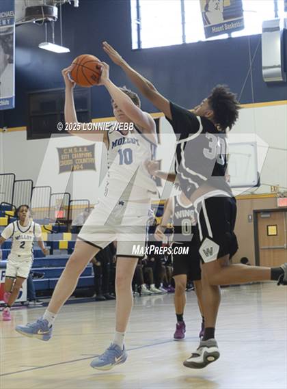 Thumbnail 2 in Wings Academy vs. Archbishop Molloy (Shooting Stars Basketball Showcase) photogallery.