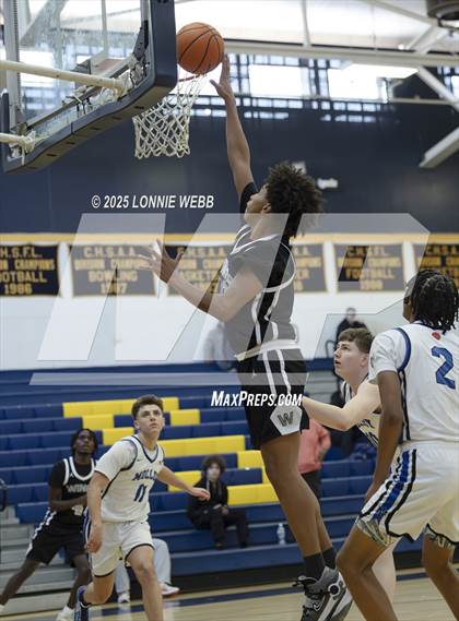 Thumbnail 3 in Wings Academy vs. Archbishop Molloy (Shooting Stars Basketball Showcase) photogallery.