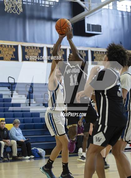 Thumbnail 3 in Wings Academy vs. Archbishop Molloy (Shooting Stars Basketball Showcase) photogallery.
