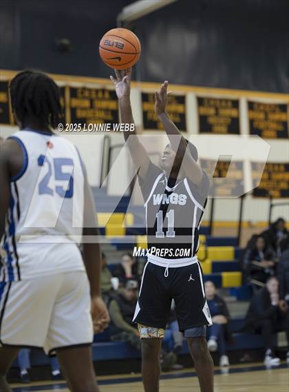 Thumbnail 3 in Wings Academy vs. Archbishop Molloy (Shooting Stars Basketball Showcase) photogallery.