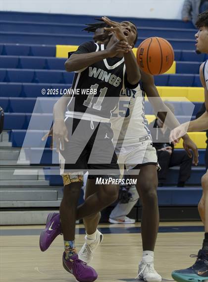Thumbnail 2 in Wings Academy vs. Archbishop Molloy (Shooting Stars Basketball Showcase) photogallery.
