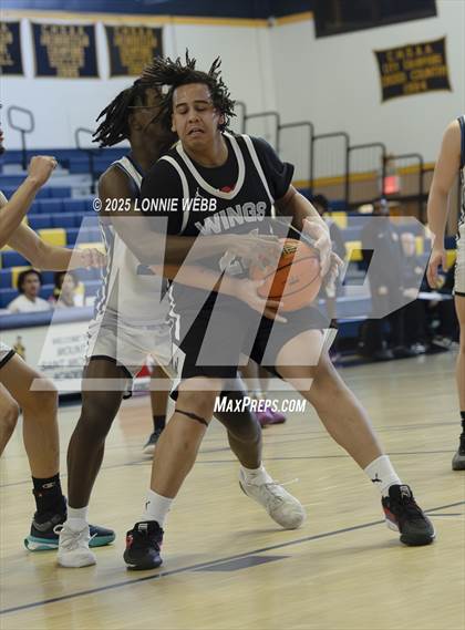 Thumbnail 1 in Wings Academy vs. Archbishop Molloy (Shooting Stars Basketball Showcase) photogallery.