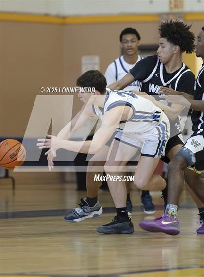 Thumbnail 3 in Wings Academy vs. Archbishop Molloy (Shooting Stars Basketball Showcase) photogallery.