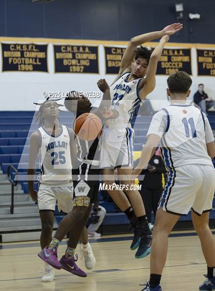 Thumbnail 1 in Wings Academy vs. Archbishop Molloy (Shooting Stars Basketball Showcase) photogallery.