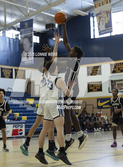 Thumbnail 3 in Wings Academy vs. Archbishop Molloy (Shooting Stars Basketball Showcase) photogallery.