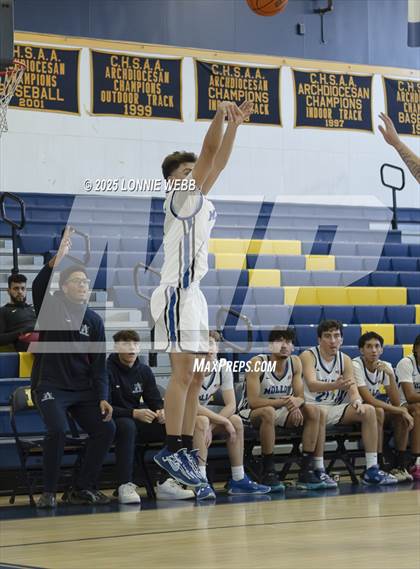 Thumbnail 1 in Wings Academy vs. Archbishop Molloy (Shooting Stars Basketball Showcase) photogallery.