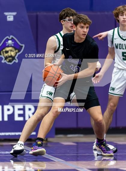 Thumbnail 1 in Park Hill South vs Blue Valley Southwest (810 Varsity Showcase #39) photogallery.