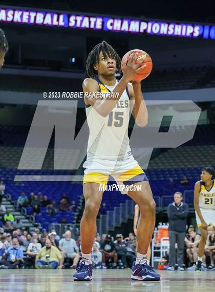 Thumbnail 3 in Randall @ Oak Cliff Faith Family Academy (UIL 4A Basketball State Semifinal) photogallery.