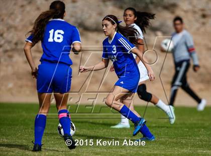 Thumbnail 3 in Safford vs Desert Edge (PCDS Girls Soccer Desert Classic) photogallery.